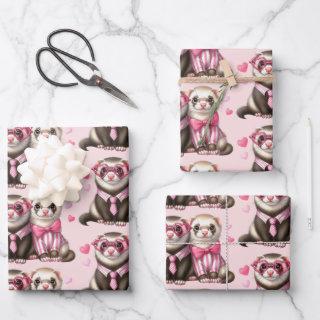 Cute Otter Couple in Love Pattern  Sheets