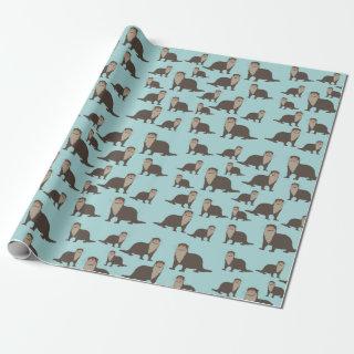 Cute Otter Illustration Pattern