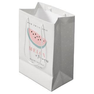 Cute Our Little Melon Pastel Pink Any Age Birthday Medium Gift Bag