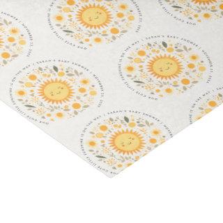 Cute Our Little Sunshine Boho Sun Baby Shower Tissue Paper