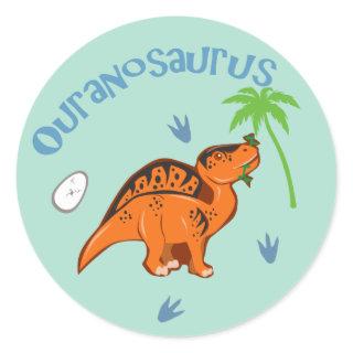 Cute Ouranosaurus Classic Round Sticker