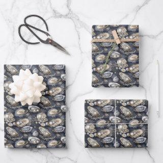 cute oysters and pearls tiled pattern   sheets