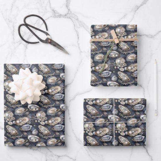 cute oysters and pearls tiled pattern   sheets