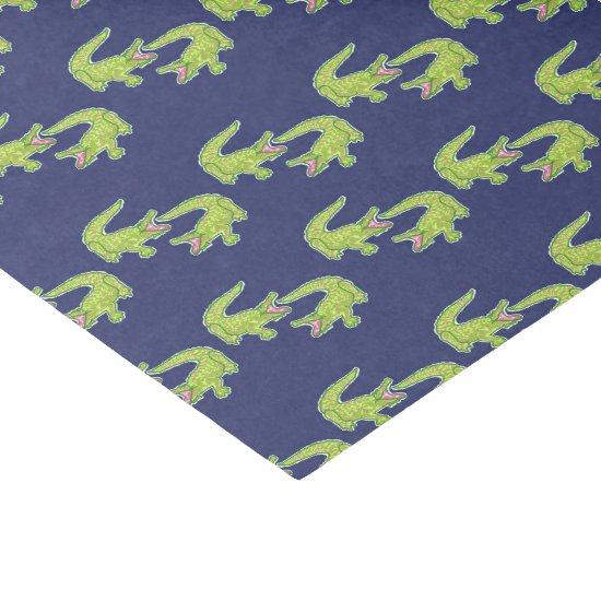 Cute Palm Beach Preppy Alligators Tissue Paper