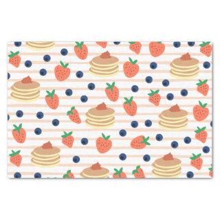 Cute Pancakes and Berries Tissue Paper