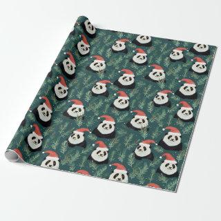 Cute Panda Christmas pattern