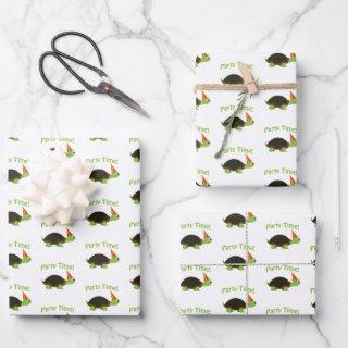 Cute Party Time Turtle  Sheets