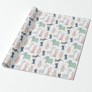 Cute Pastel Baby Animal Pattern