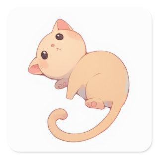 Cute Pastel Design Square Sticker