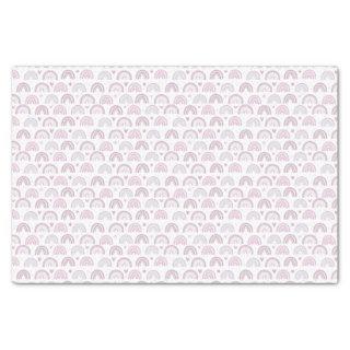 Cute Pastel Pink Rainbows Hearts & Stars pattern Tissue Paper
