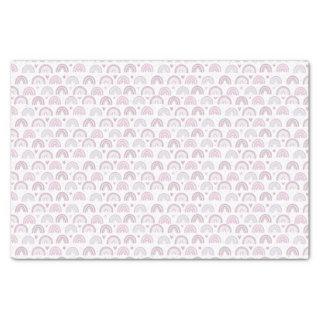 Cute Pastel Pink Rainbows Hearts & Stars pattern Tissue Paper