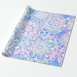 Cute Pastel Purple Blue Mandala Pattern