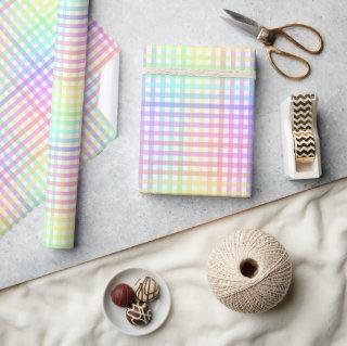 Cute Pastel Rainbow Plaid Gingham