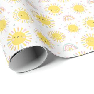 Cute pastel sunshines, rainbows and hearts