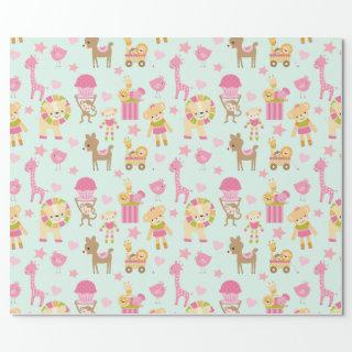 Cute Pattern with Happy Animals & Toys
