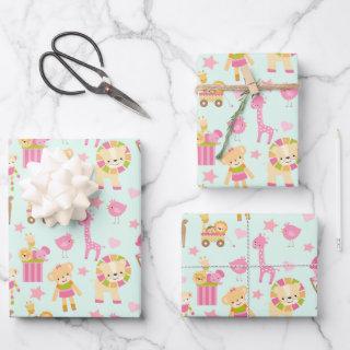 Cute Pattern with Whimsical Animals & Toys  Sheets