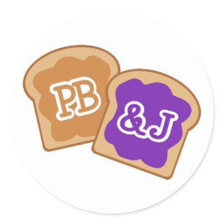 Cute PB&J Classic Round Sticker