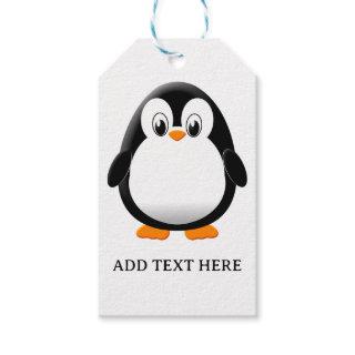 Cute Penguin Cartoon Custom Gift Tags