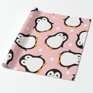Cute penguin pattern pink pattern