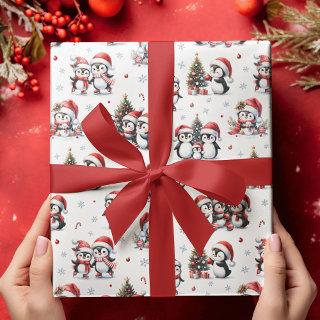 Cute Penguins Winter Holidays Christmas