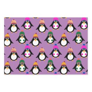 Cute penguins with winter hats  sheets