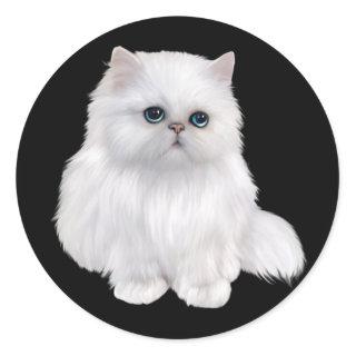 Cute Persian Cat Classic Round Sticker