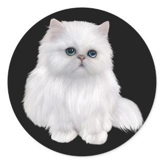 Cute Persian Cat Classic Round Sticker