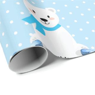 Cute Personalized Name Polar Bear Baby Boy