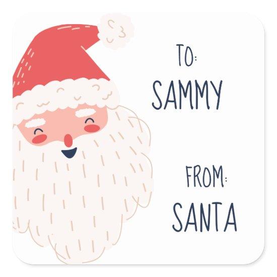 Cute Personalized Santa Gift Tags