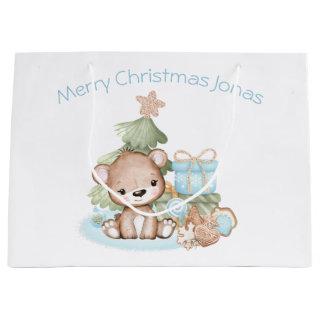 Cute Personlized Christmas Gift Bag For Boy