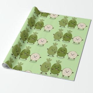 Cute pineapple guava feijoa cartoon illustration
