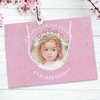Cute Pink Birthday Girl Princess Tiara Simple  Large Gift Bag