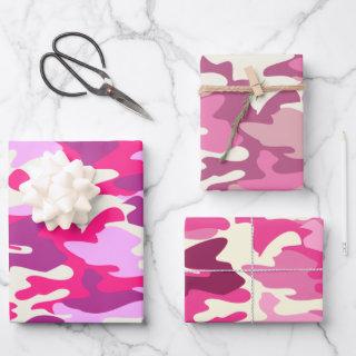 Cute Pink Camouflage Trendy Camo Pattern 3 Gifts  Sheets