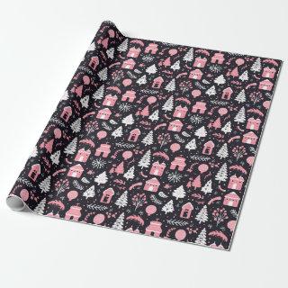 Cute pink Christmas pattern