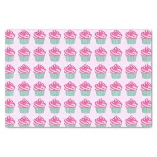Cute Pink Cupcakes Pattern Tissue Paper