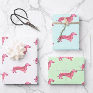 Cute Pink Dachshund Dog Pattern   Sheets