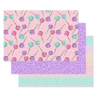 Cute Pink Mint Purple Lollipops Little Girl's  Sheets