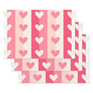 Cute Pink White Heart Pattern Valentine Sweetheart  Sheets