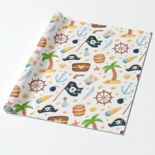 Cute Pirate Themed Nautical Pattern