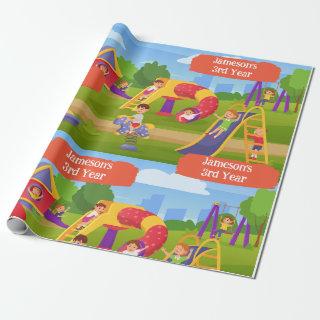 Cute Playful Colorful Kids' Playground Birthday