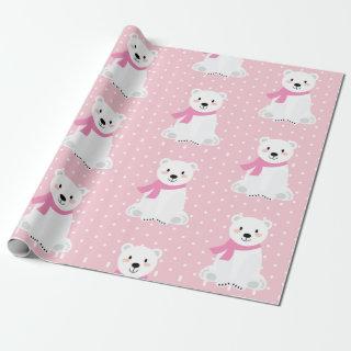 Cute Polar Bear Baby Girl Pink