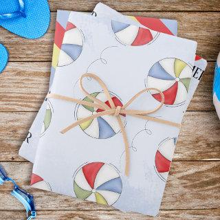 Cute Pool Party Whimsical Beach Balls Funny  Sheets
