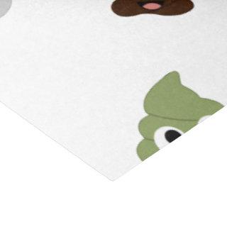 Cute Poop emoji funny gift ideas Tissue Paper