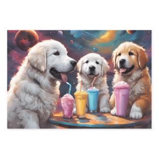 Cute Puppies Drinking Milkshakes  Sheets