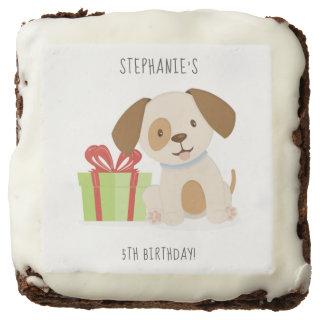 Cute Puppy Birthday Brownie