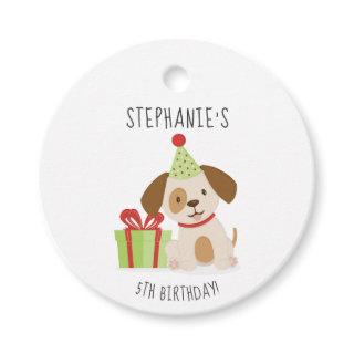 Cute Puppy Birthday Favor Tags
