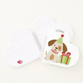 Cute Puppy Birthday Notebook