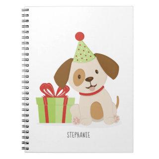 Cute Puppy Birthday Notebook
