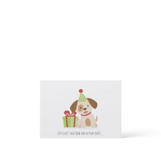 Cute Puppy Birthday Play Date Calling Card