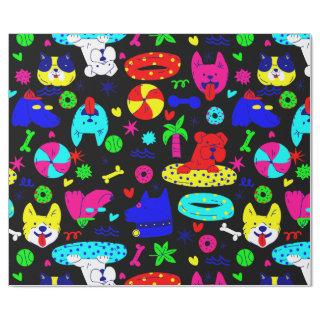 cute puppy dog pool party summer funny black